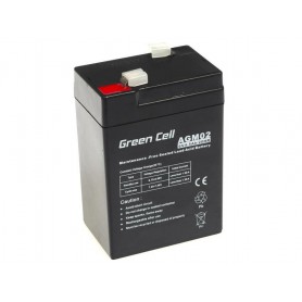 Green Cell - Green Cell 6V 4.5Ah (4.6mm) 4500mAh VRLA AGM Batteria - Battery Lead-acid  - GC050