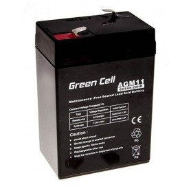 Green Cell - Green Cell 6V 5Ah (4.6mm) 5000mAh VRLA AGM Batteria - Battery Lead-acid  - GC055