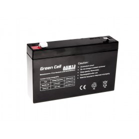 Green Cell - Green Cell 6V 7Ah (4.6mm) 7000mAh VRLA AGM Batteria - Battery Lead-acid  - GC056