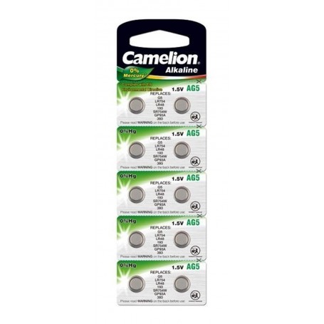 Camelion, Camelion LR48, AG5, LR754, 193, G5, GP93A, 393, SR754W 1.5V Alkaline, Button cells, BS401-CB