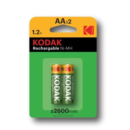 Kodak, Kodak AA / Micro / HR06 2600mAh 1.2V Rechargeable Battery, Size AA, BS414-CB