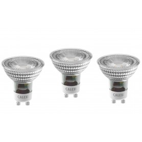 Calex - 3W Calex Blanco cálido COB LED GU10 240V 230lm 2700K - 3 Pack - GU10 LED - CA0161-CB