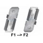 Oem, 2x Clamp adapter Terminal for lead battery - from 4.74mm to 6.35mm (F1 to F2), Battery accessories, NK439