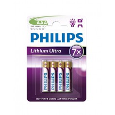 PHILIPS, Philips Ultra FR03 Micro AAA 1.5V 1100 mAh Battery Lithium, Size AAA, BS429-CB