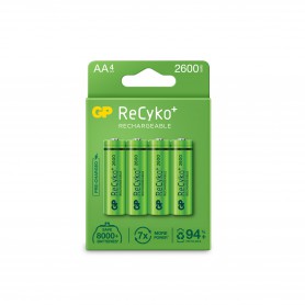 GP - GP Recyko+ 2700 Series AA/HR06 2600mah 1.2V NiMH Oplaadbare Batterijen - AA formaat - NK261-CB