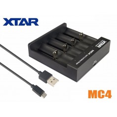 XTAR, XTAR MC4 Caricabatterie USB per batterie 18650 21700 20700 440 14500 16340, Battery chargers, NK468