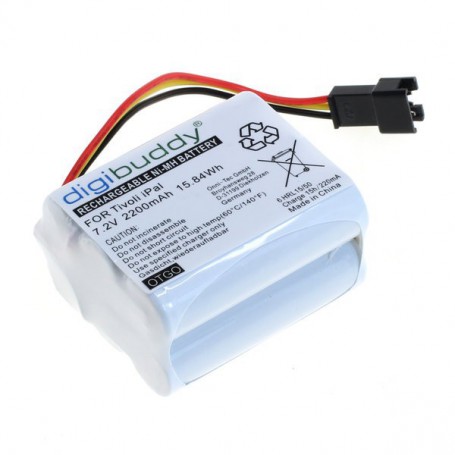 OTB, Battery compatible with Tivoli PAL / iPAL / Pal+ / Pal BT / TEAC R1 / R-1 / R2 / R-2 / R5 / R-5 7.2V 2200mAh NiMH, Elect...