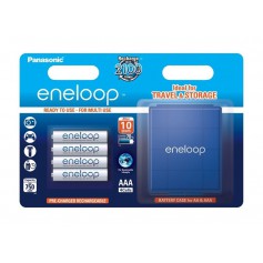 Eneloop, AAA R3 Panasonic Eneloop Rechargeable Batteries + Free storage box, Size AAA, BL336-5410853065067