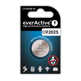 EverActive - CR2025 Pile bouton everActive 165mAh 3V - Button cells - BL342-CB