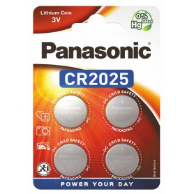 Panasonic - 4-Pack Panasonic CR2025 3V 165mAh Lithium knoopcelbatterij -  - BL346-CB