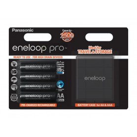 Eneloop - Panasonic eneloop PRO AA R6 2500mAh 1.2V Rechargeable Battery + Free storage / travel box - Size AA - BL349-5410853...