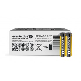 EverActive - 40x-Pack everActive Industrial LR03 / AAA / R03 1.5V 1100mAh pile alcaline - Size AAA - BL350