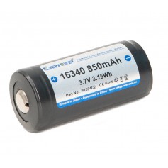 KeepPower, KeepPower 16340 850mAh (protégée) 2A Batterie rechargeable Li-ion, Other formats, NK490