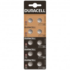 10x Duracell G13 / AG13 / L1154 / LR44 / 157 / A76 1.5V button cell battery