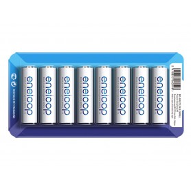 Panasonic - 8x AA HR6 R6 Panasonic Eneloop 1.2V 1900mAh Batteria ricaricabile -  - NK507