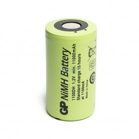 GP - GP GP1100DH 11000mAh oplaadbare D / HR20 Flattop Ni-Mh batterij - C D en XL formaat - NK508