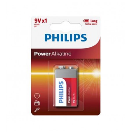 PHILIPS, Philips POWER 9V 6LR61 Alkaline, Other formats, BS496