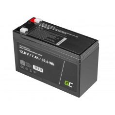 Batterie Green Cell LiFePO4 12.8V 7Ah pour panneaux solaires et camping-cars