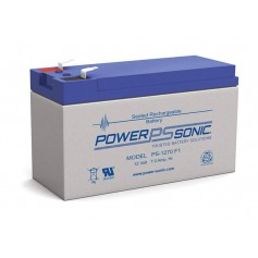 POWER SONIC, POWER SONIC 12V 7Ah F1 4.8mm PS-1270 Blei-Säure-Akku (Ersatz für Panasonic LC-R127R2PG), Batterie Blei-Säure, PS...