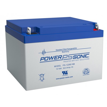 POWER SONIC - POWER SONIC 12V 26Ah T12 PS-12260B Batteria al piombo ricaricabile - Battery Lead-acid  - PS-12260B