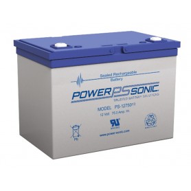 POWER SONIC - POWER SONIC 12V 78.6Ah T6 PS-12750B-FR Flammhemmender Blei-Säure-Akku - Batterie Blei-Säure - PS-12750B-FR