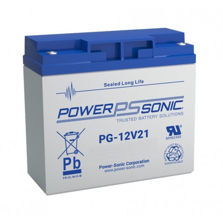 POWER SONIC, POWER SONIC 12V 20Ah T12 PG-12V21 LONG LIFE Blei-Säure-Akku, Batterie Blei-Säure, PG-12V21B