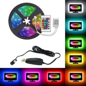 Oem - Striscia LED RGB IP20 SMD3528 60led p/m con adattatore USB e controller RGB - LED Strips - AL563-COM-CB