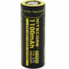 Nitecore IMR18490 Li-ion 1100mAh 3.7V 11A NI18490A  Flat Top