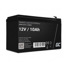 Green Cell - Green Cell 12V 10Ah 10000mAh F2 (6.35mm) VRLA AGM accu -  - GC150-AGM50
