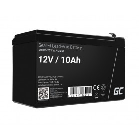 Green Cell - Green Cell 12V 10Ah 10000mAh F2 (6.35mm) VRLA AGM Batteria - Battery Lead-acid  - GC150-AGM50