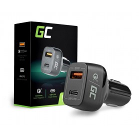 Green Cell - GREEN CELL Autoladegerät USB-C Power Delivery + USB Quick Charge 3.0 - Auto charger - GC130-CAD33