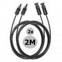 Stäubli, MC4 2 Meter 4mm MC4 Male-FEMALE Cable 2 Pieces - Solar accessoires, Solar Cables, S-MC4-2M-2