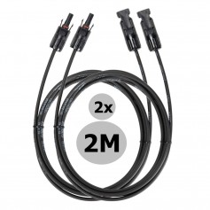 MC4 2 Meter 4mm MC4 Male-Female Kabel 2 Stuks - Zonne-accessoires