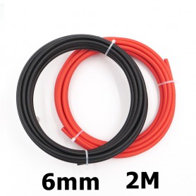 Elettro Brescia, 6mm2 Solar Wire - Red or Black - 2 Meter, Solar Cables, 6MM-2M-CB