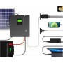 Green Cell - GREEN CELL 24VDC Inverter Solare Convertitore Off Grid con Caricatore Solare MPPT per 230VAC 2000VA/2000W Onda S...