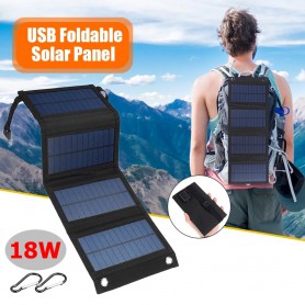 Oem - 18W 5V Caricabatterie a celle solari con pannello solare USB pieghevole - Solar Adventure - AL1138-18W