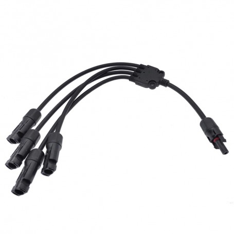 Oem - MC4 DC-Solarpanel-Anschlusskabel 1x Buchse auf 4x Stecker - Solarkabel - AL1141-MC4-4M