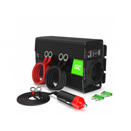 Green Cell - 300W Green Cell Power Inverter 12V naar 230V Zuivere sinus - Batterij omvormers - GC035-INV05DE