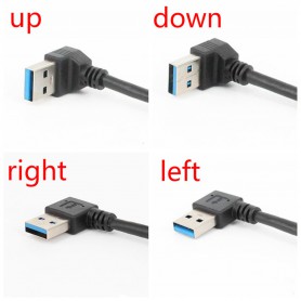 Oem - Adaptador de cable de extensión de 90 grados USB 3.0 macho-hembra de 20 cm - USB adapters - AL242-CB