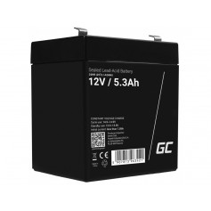 Green Cell, Green Cell 12V 5.3Ah 5300mAh VRLA AGM akku, Batterie Blei-Säure, GC361-AGM45