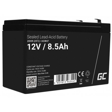 Green Cell - Green Cell 12V 8.5Ah 8500mAh VRLA AGM accu -  - GC363-AGM47