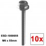 ESDEC, 10x ESDEC Montage Schroef M6 x 55mm Grijs (ESD-1000655), Solar Montagemateriaal, SE320