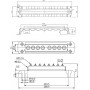 Victron energy, Victron Busbar 600A 8P + Cover, Fuses and rails, SL156