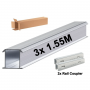 ESDEC - Kit de rail de montage ESDEC 4.64 (3x 1,55m) + 2x coupleurs de rail ClickFit EVO - Matériel de montage solaire - SE06...