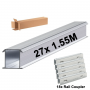 ESDEC, ESDEC 41.76M (27x 1.55m) + 18x Rail Coupler ClickFit EVO Mounting Rail Kit, Solar Mounting Material, SE065-41.76-PACK