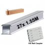 ESDEC - ESDEC 41.76M (27x 1.55m) + 18x Schienenkupplung ClickFit EVO Montageschienen-Kit - Solar-Montagematerial - SE065-41.7...