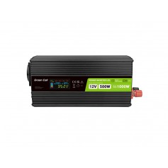 GREEN CELL Smart LCD 500W 12V DC bis 230V AC mit USB QC3.0 Batteriewechselrichter reine Sinuskurve