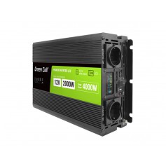 Green Cell - GREEN CELL Smart LCD 2000W da 12V DC a 230V AC con inverter batteria USB QC3.0 sinusoide pura - Invertitori di b...