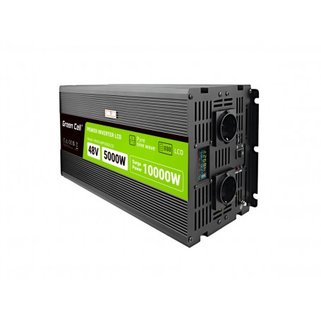 Green Cell - GREEN CELL Smart LCD 5000W 48V DC a 230V AC inversor de batería Sinusoide pura - Inversores de batería - GC384