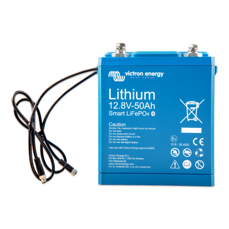 Victron energy - Victron Smart 12.8V/50Ah LiFePO4 Batterie avec insert à vis M8 - Batterie LiFePO4 - SL335